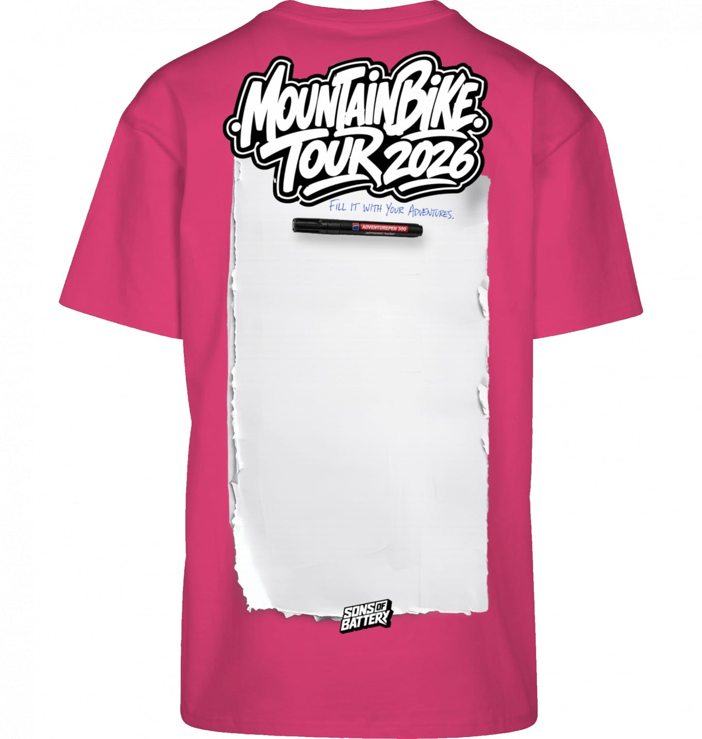 Sons of Battery® - E-MTB Brand & Community Shirt Hibiskus Pink / XS Mountainbike Tourshirt 2026 - BYB - High Quality Premium Big Print E-Bike-Community