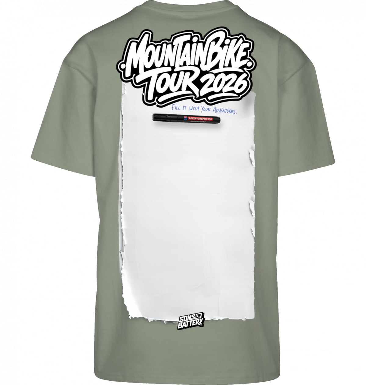 Sons of Battery® - E-MTB Brand & Community Shirt Soft Salvia / XS Mountainbike Tourshirt 2026 - BYB - High Quality Premium Big Print E-Bike-Community