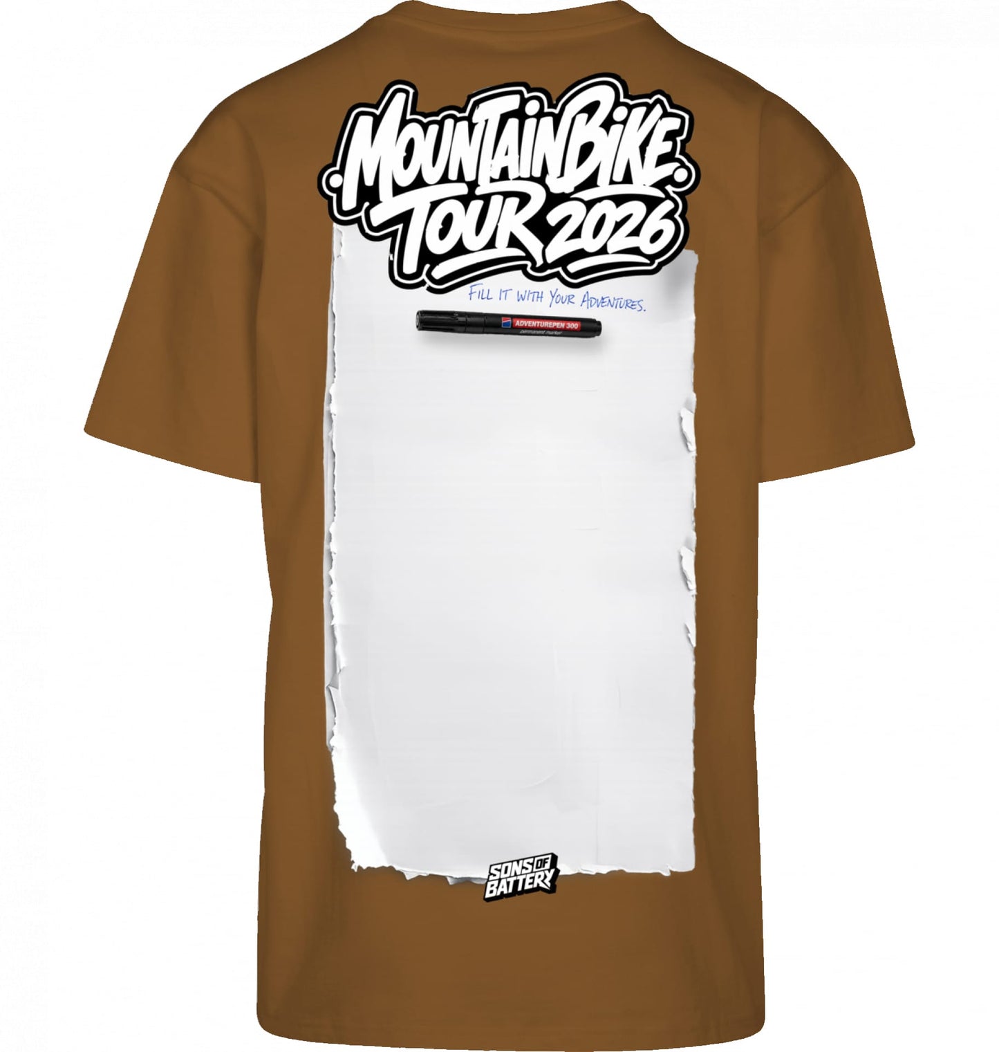 Sons of Battery® - E-MTB Brand & Community Shirt Toffee / XS Mountainbike Tourshirt 2026 - BYB - High Quality Premium Big Print E-Bike-Community