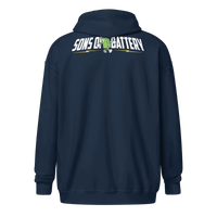 Sons of Battery® - E-MTB Brand & Community Sons of Battery - B-Boy - 2 Seiten - ÜBERGRÖßEN Unisex Heavy-Blend Zip Hoodie E-Bike-Community