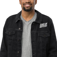 Sons of Battery® - E-MTB Brand & Community Super moderne SoB bestickte Jeansjacke - Unisex Jeansjacke E-Bike-Community