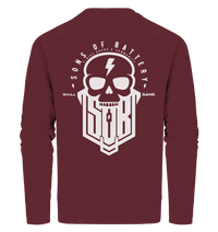 Sons of Battery® - E-MTB Brand & Community Sweatshirts Burgundy / XS SoB Skullgang White - Organic Sweatshirt E-Bike-Community