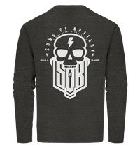 Sons of Battery® - E-MTB Brand & Community Sweatshirts Dark Heather Grey / XS SoB Skullgang White - Organic Sweatshirt E-Bike-Community