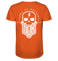 Sons of Battery® - E-MTB Brand & Community Unisex-Shirts Bright Orange / XS SoB Skullgang White - Organic Shirt E-Bike-Community