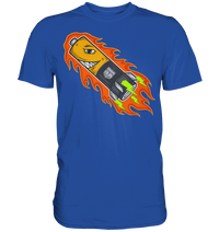 Sons of Battery® - E-MTB Brand & Community Unisex-Shirts Bright Royal / S Original Russel Athletics Uphill Classic Shirt - bis 4XL -140cm Umfang - Ohne Flip Label am Bund E-Bike-Community