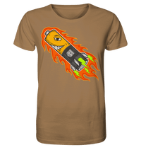 Sons of Battery® - E-MTB Brand & Community Unisex-Shirts Camel / XS S.o.B Pin Up Battery Uphill! - 100% Baumwolle Organic Shirt - bis 5XL - max. 78cm Umfang mit, Flip Label am Bund E-Bike-Community
