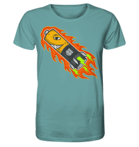 Sons of Battery® - E-MTB Brand & Community Unisex-Shirts Citadel Blue / XS S.o.B Pin Up Battery Uphill! - 100% Baumwolle Organic Shirt - bis 5XL - max. 78cm Umfang mit, Flip Label am Bund E-Bike-Community