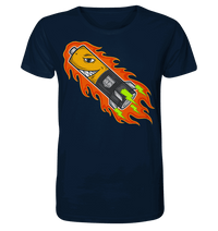 Sons of Battery® - E-MTB Brand & Community Unisex-Shirts French Navy / XS S.o.B Pin Up Battery Uphill! - 100% Baumwolle Organic Shirt - bis 5XL - max. 78cm Umfang mit, Flip Label am Bund E-Bike-Community