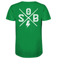 Sons of Battery® - E-MTB Brand & Community Unisex-Shirts Fresh Green / XS SoB Cross (Backprint) (Flip Label) - Organic Shirt E-Bike-Community