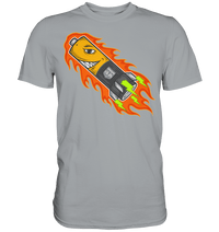 Sons of Battery® - E-MTB Brand & Community Unisex-Shirts Light Oxford / S Original Russel Athletics Uphill Classic Shirt - bis 4XL -140cm Umfang - Ohne Flip Label am Bund E-Bike-Community