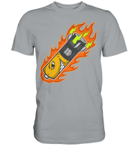Sons of Battery® - E-MTB Brand & Community Unisex-Shirts Light Oxford / S S.o.B Pin Up Battery - Original Russel Athletics Classic Shirt - bis 4XL -140cm Umfang - Ohne Flip Label am Bund E-Bike-Community