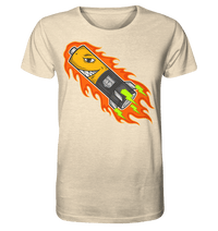 Sons of Battery® - E-MTB Brand & Community Unisex-Shirts Natural Raw / XS S.o.B Pin Up Battery Uphill! - 100% Baumwolle Organic Shirt - bis 5XL - max. 78cm Umfang mit, Flip Label am Bund E-Bike-Community