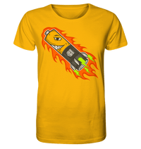 Sons of Battery® - E-MTB Brand & Community Unisex-Shirts Spectra Yellow / XS S.o.B Pin Up Battery Uphill! - 100% Baumwolle Organic Shirt - bis 5XL - max. 78cm Umfang mit, Flip Label am Bund E-Bike-Community