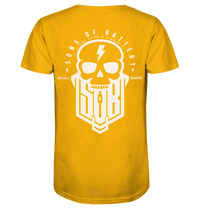 Sons of Battery® - E-MTB Brand & Community Unisex-Shirts Spectra Yellow / XS SoB Skullgang White - Organic Shirt E-Bike-Community