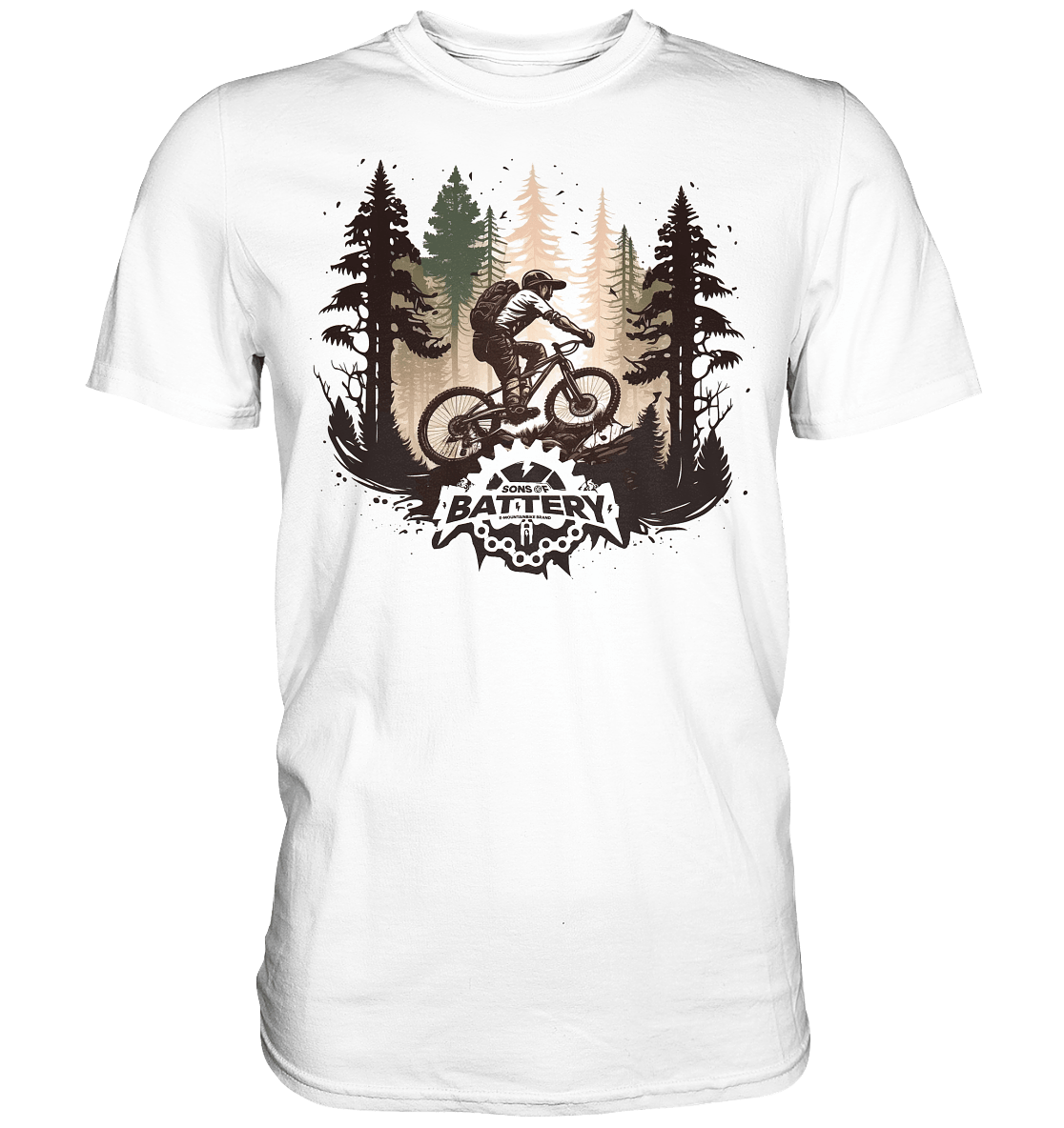 Sons of Battery® - E-MTB Brand & Community Unisex-Shirts White / S Freedom Mountainbike White - Classic Shirt E-Bike-Community