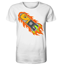 Sons of Battery® - E-MTB Brand & Community Unisex-Shirts White / XS S.o.B Pin Up Battery Uphill! - 100% Baumwolle Organic Shirt - bis 5XL - max. 78cm Umfang mit, Flip Label am Bund E-Bike-Community