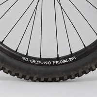 Sons of Battery® Folien Silber NO GRIP – NO PROBLEM – MTB Felgenaufkleber im 4er-Pack E-Bike-Community
