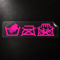 Sons of Battery Folien & Sticker Neonpink Handwash Only – Vinyl Fahrradaufkleber | 6 x 1,8 cm E-Bike-Community