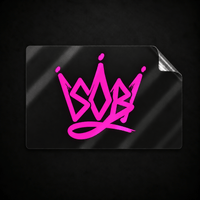 Sons of Battery Folien & Sticker Neonpink SOB Crown Vinyl Folienaufkleber 4,5x4,5 E-Bike-Community