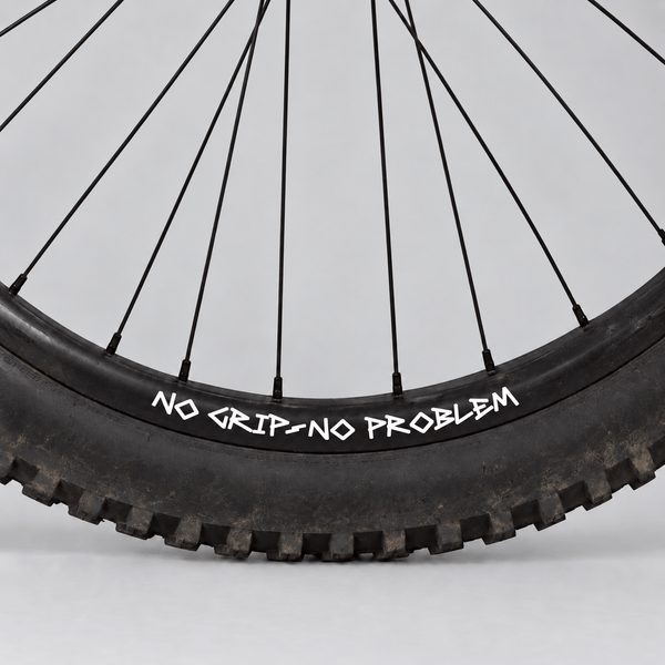 Sons of Battery® Folien Weiß NO GRIP – NO PROBLEM – MTB Felgenaufkleber im 4er-Pack E-Bike-Community