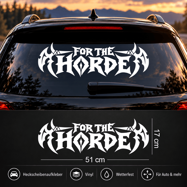 Sons of Battery® Vinylaufkleber FOR THE HORDE – Vinyl Heckscheibenaufkleber E-Bike-Community
