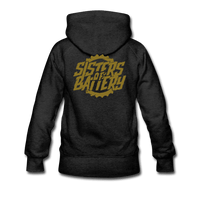 SPOD Frauen Premium Hoodie Anthrazit / S Sisters of Battery - GOLD EDITION - Frauen Premium Hoodie E-Bike-Community