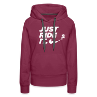 SPOD Frauen Premium Hoodie Bordeaux / S Just ride it - Frauen Premium Hoodie E-Bike-Community