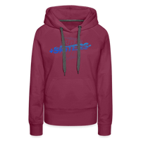 SPOD Frauen Premium Hoodie Bordeaux / S Sisters Blue - Frauen Premium Hoodie E-Bike-Community