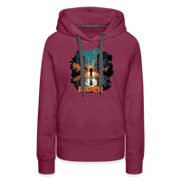 SPOD Frauen Premium Hoodie Bordeaux / S Urban Rider - Frauen Premium Hoodie E-Bike-Community
