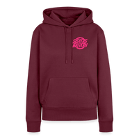 SPOD Frauen Premium Hoodie Burgunderrot / S Sisters of Battery - Neonpink - Frauen Premium Hoodie E-Bike-Community