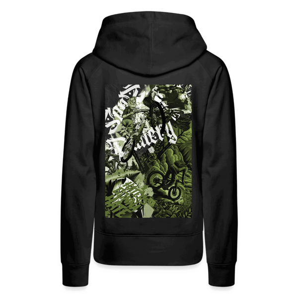 SPOD Frauen Premium Hoodie Collage - 2 Seiten bedruckt - Frauen Premium Hoodie E-Bike-Community