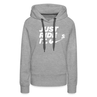SPOD Frauen Premium Hoodie Grau meliert / S Just ride it - Frauen Premium Hoodie E-Bike-Community