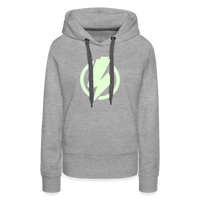 SPOD Frauen Premium Hoodie Grau meliert / S Lightning - Glow in the Dark - Frauen Premium Hoodie E-Bike-Community