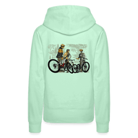 SPOD Frauen Premium Hoodie helles Mintgrün / S 2 Seiten - Shred or Alive - Crew - Frauen Premium Hoodie E-Bike-Community