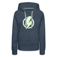 SPOD Frauen Premium Hoodie Jeansblau / S Lightning - Glow in the Dark - Frauen Premium Hoodie E-Bike-Community