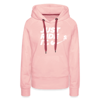 SPOD Frauen Premium Hoodie Kristallrosa / S Just ride it - Frauen Premium Hoodie E-Bike-Community