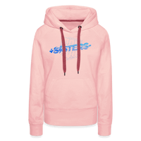 SPOD Frauen Premium Hoodie Kristallrosa / S Sisters Blue - Frauen Premium Hoodie E-Bike-Community