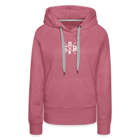 SPOD Frauen Premium Hoodie Malve / S Front/Back - Lilly - Sisters of Battery Design - Frauen Premium Hoodie E-Bike-Community