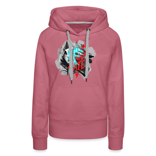 SPOD Frauen Premium Hoodie Malve / S Haters gonna Hate Fullface - Frauen Premium Hoodie E-Bike-Community