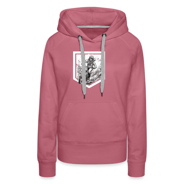 SPOD Frauen Premium Hoodie Malve / S Sisters of Battery - Frauen Premium Hoodie E-Bike-Community