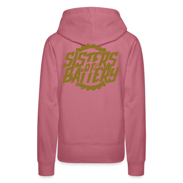 SPOD Frauen Premium Hoodie Malve / S SIsters of BAttery - GOLD EDITION - Frauen Premium Hoodie E-Bike-Community