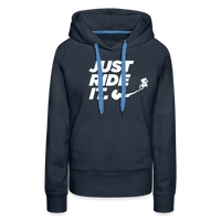 SPOD Frauen Premium Hoodie Navy / S Just ride it - Frauen Premium Hoodie E-Bike-Community