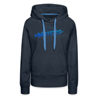 SPOD Frauen Premium Hoodie Navy / S Sisters Blue - Frauen Premium Hoodie E-Bike-Community