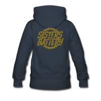 SPOD Frauen Premium Hoodie Navy / S Sisters of Battery - GOLD EDITION - Frauen Premium Hoodie E-Bike-Community