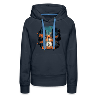 SPOD Frauen Premium Hoodie Navy / S Urban Rider - Frauen Premium Hoodie E-Bike-Community