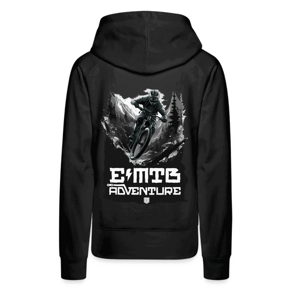 SPOD Frauen Premium Hoodie Schwarz / S EMTB ADVENTURE Frauen Premium Hoodie E-Bike-Community