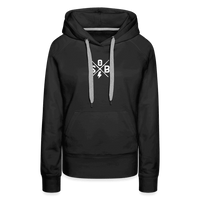 SPOD Frauen Premium Hoodie Schwarz / S Front/Back - Lilly - Sisters of Battery Design - Frauen Premium Hoodie E-Bike-Community