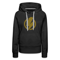 SPOD Frauen Premium Hoodie Schwarz / S Lightning - Gold Effekt Folie - Frauen Premium Hoodie E-Bike-Community
