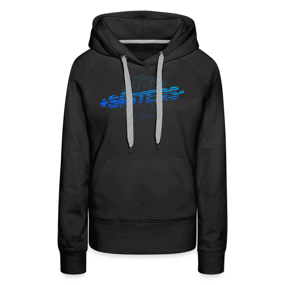 SPOD Frauen Premium Hoodie Schwarz / S Sisters Blue - Frauen Premium Hoodie E-Bike-Community