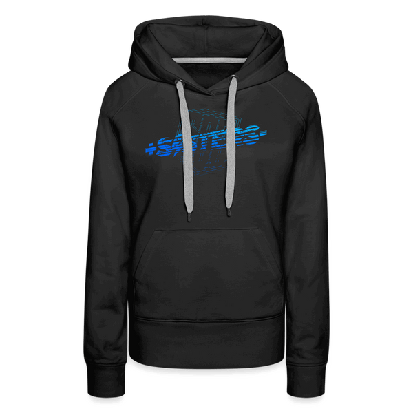 SPOD Frauen Premium Hoodie Schwarz / S Sisters Blue - Frauen Premium Hoodie E-Bike-Community